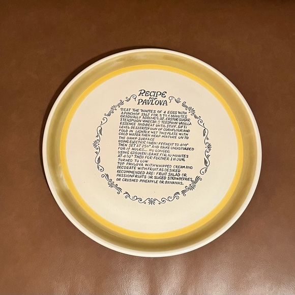 Other - Vintage Ideal Ironstone Ware Pavlova Recipe Plate